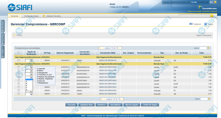 GERCOMP - Desagendar Compromissos
