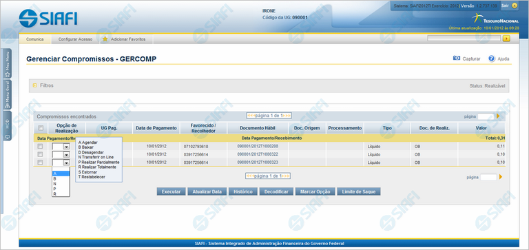 GERCOMP - Transferir Compromissos On-Line 