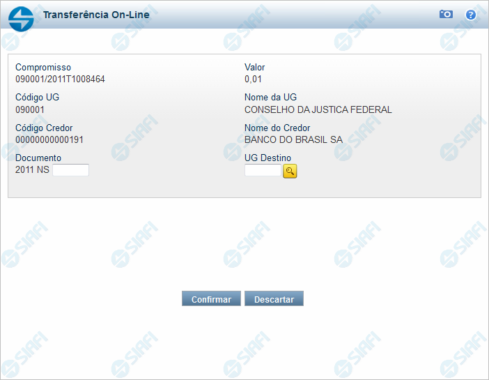 Transferir Compromisso On-Line