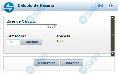 Cálculo de Receita do Item de Recolhedor 