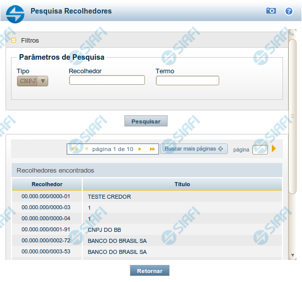 Lupa: Recolhedor