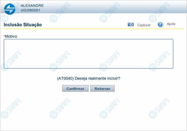 Justificar Inclusão