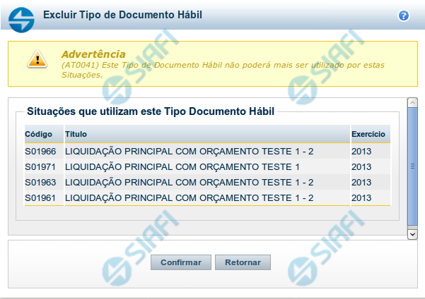 Avaliar Impacto de Exclusão de Tipo de Documento Hábil