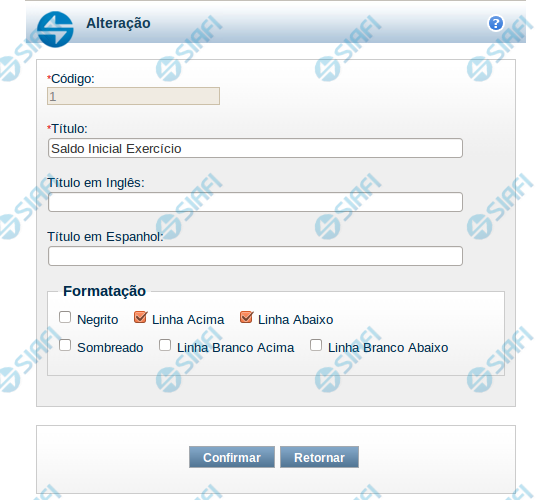 Manter Item de Demonstrativo Matriz