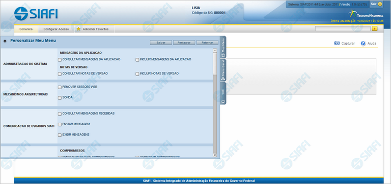 Personalizar Menu