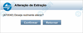Confirmar Alteração da Solicitação de Extração de Dados
