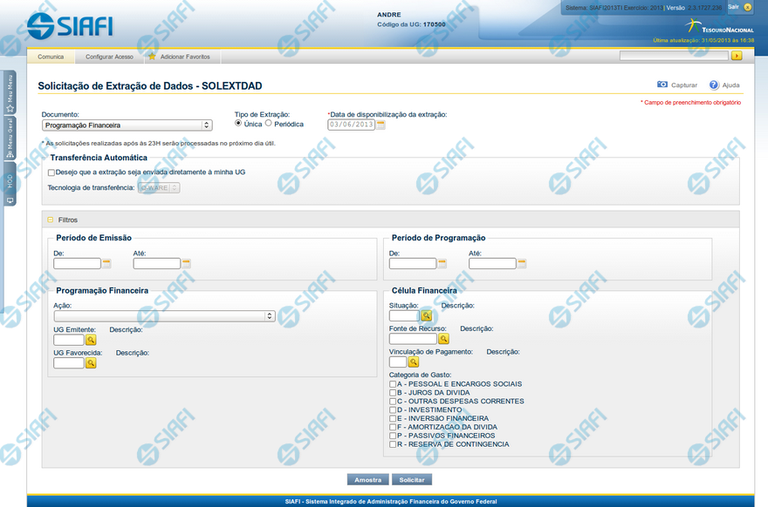 Filtros - Programação Financeira
