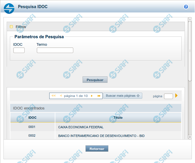 Pesquisa IDOC