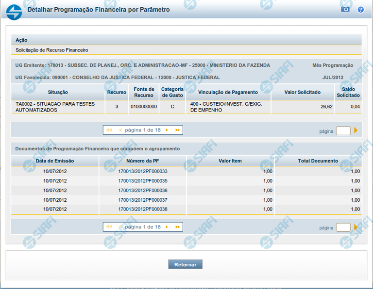Detalhar Documentos PF
