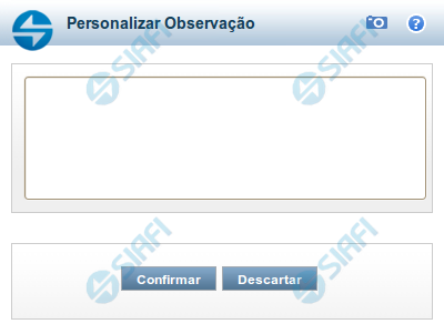 Personalizar Observação