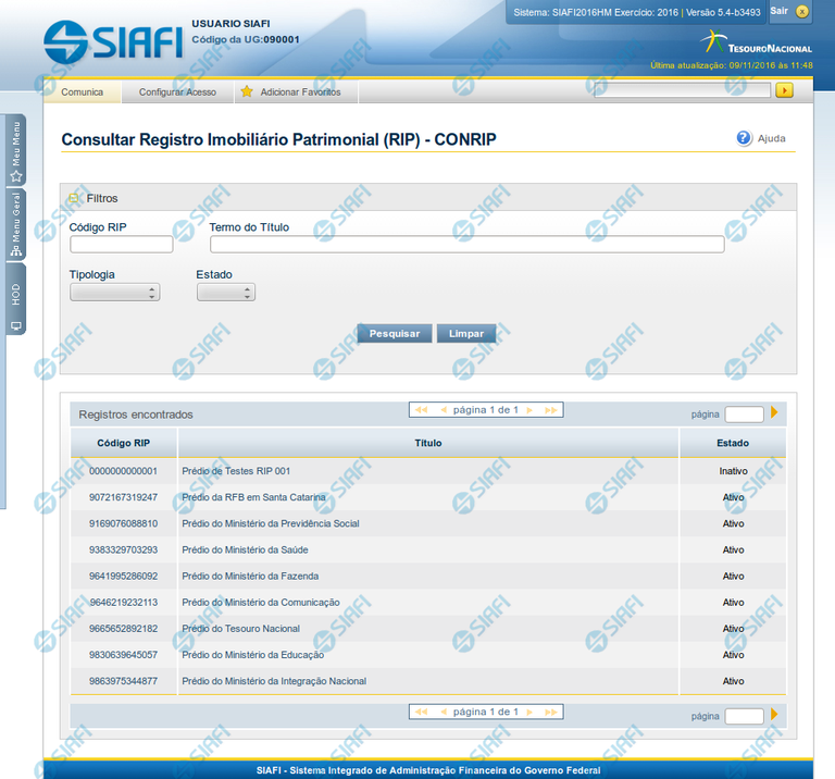 Consultar Registro Imobiliário Patrimonial - CONRIP